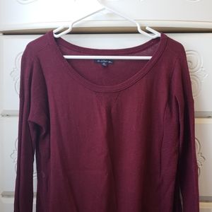 Marroon scoop neck sweater